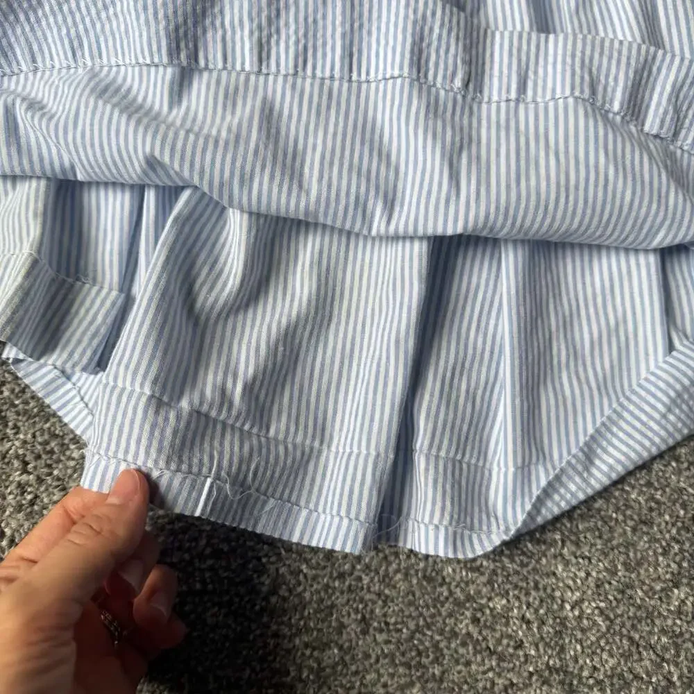 Vintage Sophie Tess Sailboat Seersucker Peter Pan Dress Girls 3T 4T